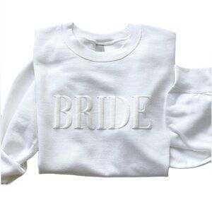 NWT Bride Sweatshirt White Bride Sweatshirt Size Medium Wedding Sweatshirt